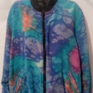 Women's Vintage Silk tie dye Jacket size Small